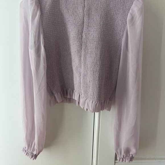 NWT Aritzia Wilfred Tempest Blouse Lilac Pink Size S - Picture 2 of 4